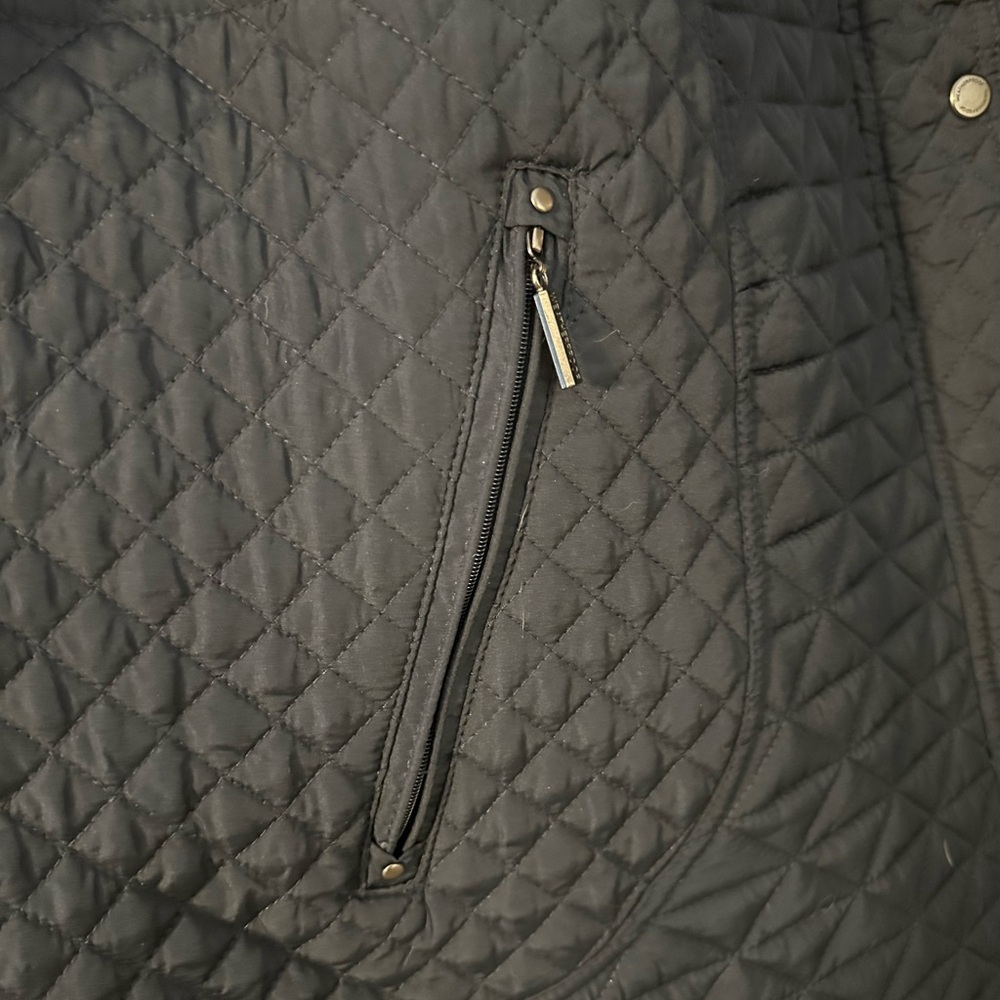Weatherproof Quilted Navy Puffer Coat - Picture 6 of 15